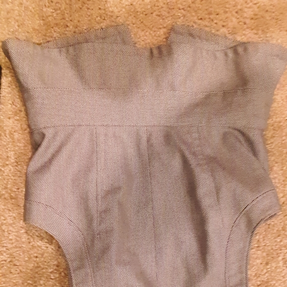 Grey/silver cropped button vest - Picture 4 of 4
